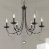 Golden Lighting Mirabella 25 1/2" Wide Matte Black Metal 6-Light Chandelier -Golden Lighting Shop mirabella 25 and one half inch wide matte black metal 6 light chandelier 041c2cropped