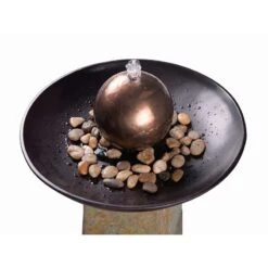 Modern Orb 35 1/2" Slate And Copper Bubbler Floor Fountain 10 Modern Orb 35 1/2" Slate And Copper Bubbler Floor Fountain -Golden Lighting Shop modern orb 35 and one half inch slate and copper bubbler floor fountain 66k61views1