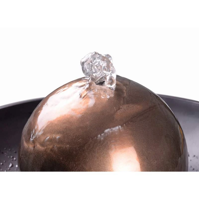 Modern Orb 35 1/2" Slate And Copper Bubbler Floor Fountain 6 Modern Orb 35 1/2" Slate And Copper Bubbler Floor Fountain - Image 4