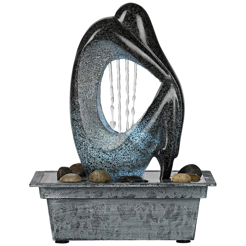 Modern Silhouette 10" High LED Tabletop Fountain 5 Modern Silhouette 10" High LED Tabletop Fountain - Image 3