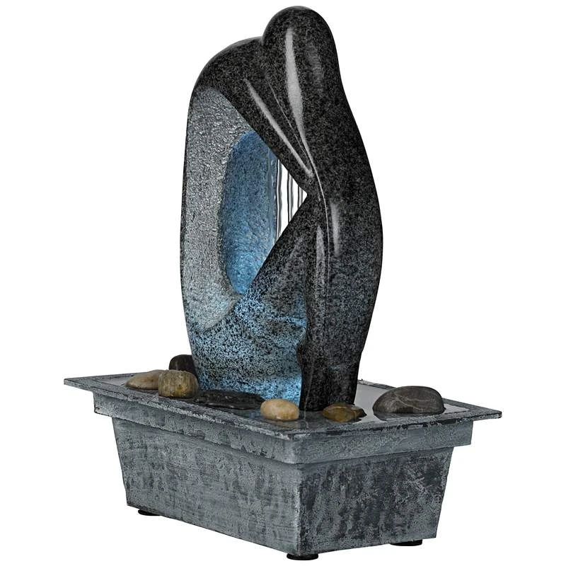 Modern Silhouette 10" High LED Tabletop Fountain 7 Modern Silhouette 10" High LED Tabletop Fountain - Image 5