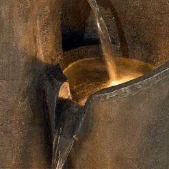 Modern Sphere Curve Cascading 39 1/2" High LED Fountain -Golden Lighting Shop modern sphere curve cascading 39 and one half inch high led fountain r6342views2