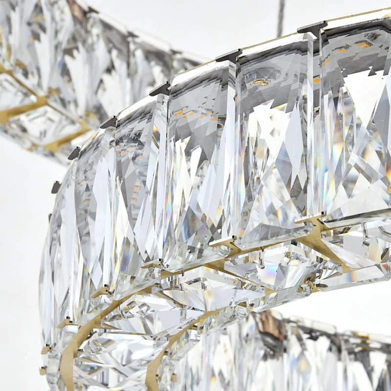 Monroe 23 1/2" Wide Gold And Crystal 2-Tier LED Chandelier 7 Monroe 23 1/2" Wide Gold And Crystal 2-Tier LED Chandelier - Image 5