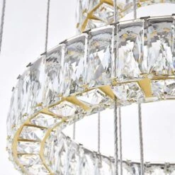 Monroe 25 1/2" Wide Gold And Crystal 5-Tier LED Chandelier -Golden Lighting Shop monroe 25 and one half inch wide gold and crystal 5 tier led chandelier 78k86views3