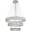 Monroe 31 1/2" Wide Chrome 3-Ring LED Chip Pendant -Golden Lighting Shop monroe 31 and one half inch wide chrome 3 ring led chip pendant 43m18