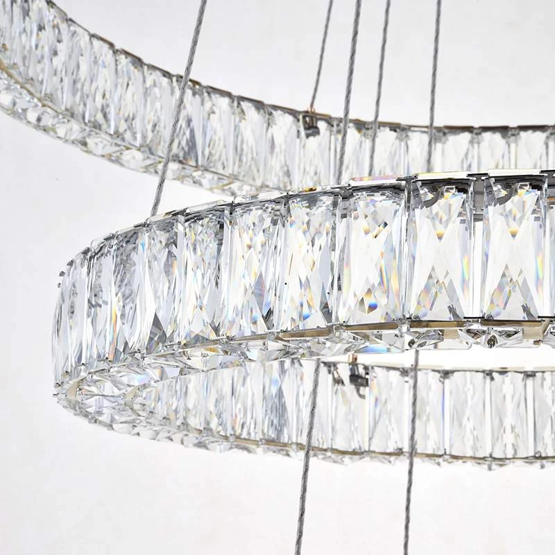 Monroe 31 1/2" Wide Gold And Crystal 3-Tier LED Chandelier 7 Monroe 31 1/2" Wide Gold And Crystal 3-Tier LED Chandelier - Image 5