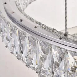 Monroe 33 1/2" Wide Chrome And Crystal 7-Tier LED Chandelier -Golden Lighting Shop monroe 33 and one half inch wide chrome and crystal 7 tier led chandelier 77h96views3