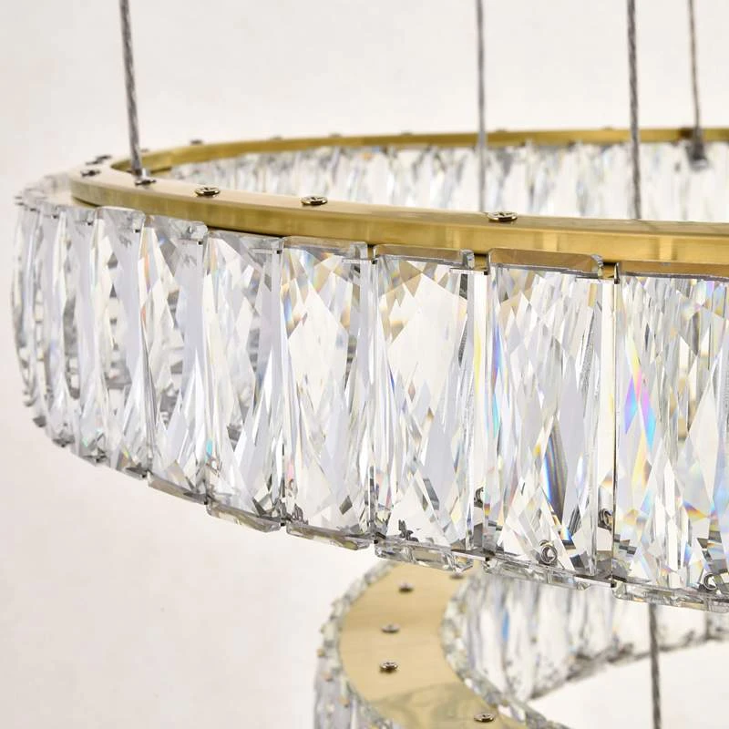 Monroe 34" Wide Gold And Crystal 7-Tier LED Chandelier 6 Monroe 34" Wide Gold And Crystal 7-Tier LED Chandelier - Image 4