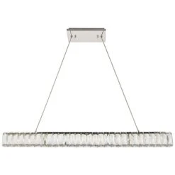Monroe 38 3/4" Wide Crystal LED Kitchen Island Light Pendant
