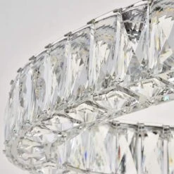 Monroe 41" Wide Chrome And Crystal 2-Tier LED Ring Chandelier -Golden Lighting Shop monroe 41 inch wide chrome and crystal 2 tier led ring chandelier 77h90views2