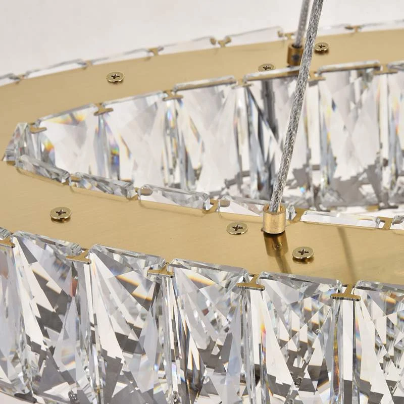 Monroe 41" Wide Gold And Crystal 2-Tier Oval LED Chandelier 7 Monroe 41" Wide Gold And Crystal 2-Tier Oval LED Chandelier - Image 5