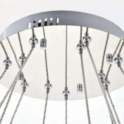 Monroe 42" Wide Chrome And Crystal 2-Tier LED Chandelier -Golden Lighting Shop monroe 42 inch wide chrome and crystal 2 tier led chandelier 79x02views1