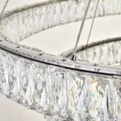 Monroe 42" Wide Chrome And Crystal 4-Tier LED Chandelier -Golden Lighting Shop monroe 42 inch wide chrome and crystal 4 tier led chandelier 77h98views3