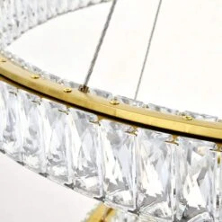 Monroe 42" Wide Gold And Crystal 2-Tier LED Ring Chandelier -Golden Lighting Shop monroe 42 inch wide gold and crystal 2 tier led ring chandelier 79x03views2