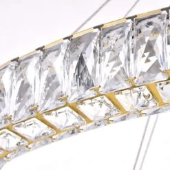 Monroe 42" Wide Gold And Crystal 2-Tier LED Ring Chandelier -Golden Lighting Shop monroe 42 inch wide gold and crystal 2 tier led ring chandelier 79x03views3