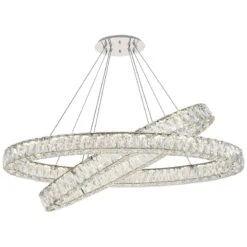 Monroe 48" Wide Chrome And Crystal 2-Tier Oval LED Chandelier 10 Monroe 48" Wide Chrome And Crystal 2-Tier Oval LED Chandelier -Golden Lighting Shop monroe 48 inch wide chrome and crystal 2 tier oval led chandelier 78k89views1
