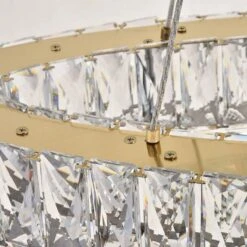 Monroe 48" Wide Gold And Crystal 2-Tier Oval LED Chandelier 12 Monroe 48" Wide Gold And Crystal 2-Tier Oval LED Chandelier -Golden Lighting Shop monroe 48 inch wide gold and crystal 2 tier oval led chandelier 78k97views3