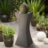 Moss Stone 39 1/2" High Solar LED Bubbler Fountain 2 Moss Stone 39 1/2" High Solar LED Bubbler Fountain -Golden Lighting Shop moss stone 39 and one half inch high solar led bubbler fountain 66k47cropped