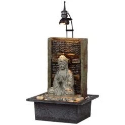 Namaste Buddha 11 1/2" High Indoor Table Fountain -Golden Lighting Shop namaste buddha 11 and one half inch high indoor table fountain y6960views1