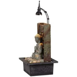 Namaste Buddha 11 1/2" High Indoor Table Fountain -Golden Lighting Shop namaste buddha 11 and one half inch high indoor table fountain y6960views2