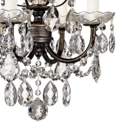 New Orleans 12" Wide Bronze Hand-Cut Crystal Mini Chandelier -Golden Lighting Shop new orleans 12 inch wide bronze hand cut crystal mini chandelier 56258views1