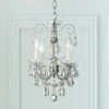 New Orleans 12" Wide Silver Hand-Cut Crystal Mini Chandelier -Golden Lighting Shop new orleans 12 inch wide silver hand cut crystal mini chandelier 75283cropped