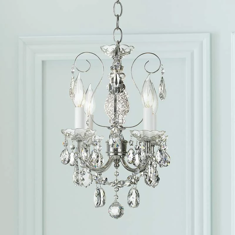 New Orleans 12" Wide Silver Hand-Cut Crystal Mini Chandelier 3 New Orleans 12" Wide Silver Hand-Cut Crystal Mini Chandelier