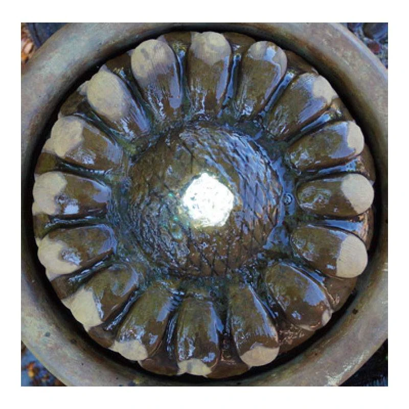 New Sunflower 14" High Relic Lava LED Patio Bubbler Fountain 4 New Sunflower 14" High Relic Lava LED Patio Bubbler Fountain - Image 2