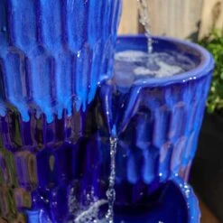 Nueva 25" High Cobalt Blue Ceramic Outdoor Floor Fountain -Golden Lighting Shop nueva 25 inch high cobalt blue ceramic outdoor floor fountain 78f03views2