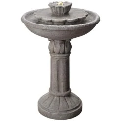 Nymph 25 1/2" High Weathered Stone Patio Bubbler Fountain -Golden Lighting Shop nymph 25 and one half inch high weathered stone patio bubbler fountain 78f08