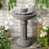 Nymph 25 1/2" High Weathered Stone Patio Bubbler Fountain 2 Nymph 25 1/2" High Weathered Stone Patio Bubbler Fountain -Golden Lighting Shop nymph 25 and one half inch high weathered stone patio bubbler fountain 78f08cropped