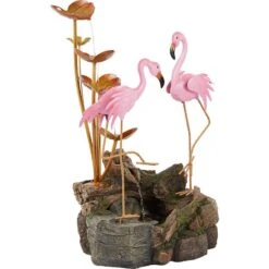 Oceanside 28 1/4" High Flamingos On Rock Outdoor Fountain -Golden Lighting Shop oceanside 28 and one quarter inch high flamingos on rock outdoor fountain 9m491views3