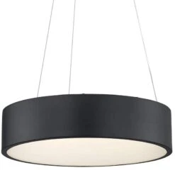Orbit 17 3/4" Wide Black LED Pendant Light 6 Orbit 17 3/4" Wide Black LED Pendant Light -Golden Lighting Shop orbit 17 and three quarter inch wide black led pendant light 666k0views1