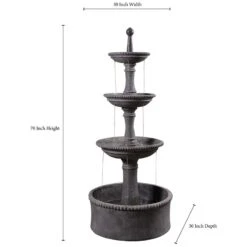 Palace 70" High Tiered Outdoor Courtyard Garden Fountain 10 Palace 70" High Tiered Outdoor Courtyard Garden Fountain -Golden Lighting Shop palace 70 inch high tiered outdoor courtyard garden fountain 66j03views1