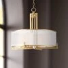 Persephone 24" Wide Warm Antique Brass Drum Pendant Light -Golden Lighting Shop persephone 24 inch wide warm antique brass drum pendant light 95r53cropped