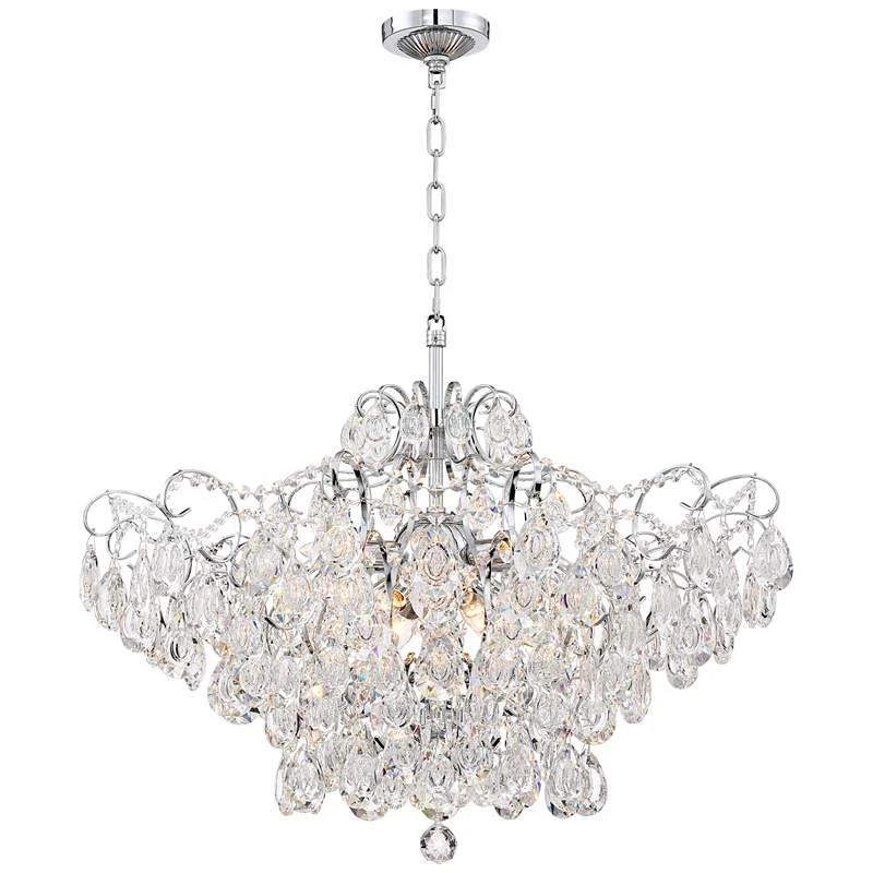 Petunia 28" Wide Chrome Crystal Chandelier 5 Petunia 28" Wide Chrome Crystal Chandelier - Image 3