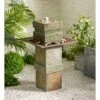 Pilaster Post 33" High Slate Indoor-Outdoor Bubbler Fountain -Golden Lighting Shop pilaster post 33 inch high slate indoor outdoor bubbler fountain 66k62