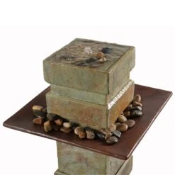 Pilaster Post 33" High Slate Indoor-Outdoor Bubbler Fountain -Golden Lighting Shop pilaster post 33 inch high slate indoor outdoor bubbler fountain 66k62views3