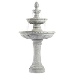 Pineapple Old Stone Finish 44" High 3-Tier Outdoor Garden Fountain -Golden Lighting Shop pineapple old stone finish 44 inch high 3 tier outdoor garden fountain 36w12