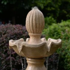 Plantation 62"H Sandstone 3-Tier Outdoor LED Floor Fountain -Golden Lighting Shop plantation 62 inchh sandstone 3 tier outdoor led floor fountain 857h0views4