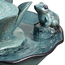 Pleasant Pond 25 1/4" Outdoor Pedestal Frog Fountain -Golden Lighting Shop pleasant pond 25 and one quarter inch outdoor pedestal frog fountain 1g453views1