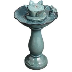 Pleasant Pond 25 1/4" Outdoor Pedestal Frog Fountain -Golden Lighting Shop pleasant pond 25 and one quarter inch outdoor pedestal frog fountain 1g453views3