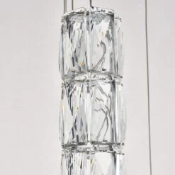 Polaris 24" Wide Chrome And Crystal LED Multi Light Pendant -Golden Lighting Shop polaris 24 inch wide chrome and crystal led multi light pendant 77e00views1