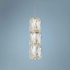 Polaris 6" Wide Chrome And Crystal LED Mini Pendant Light