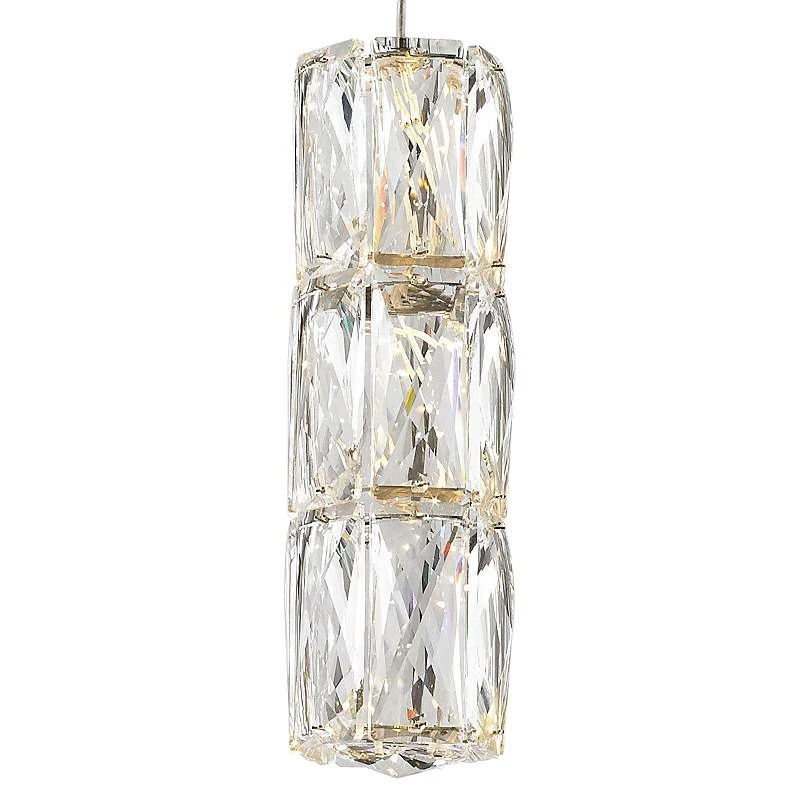 Polaris 6" Wide Chrome And Crystal LED Mini Pendant Light 5 Polaris 6" Wide Chrome And Crystal LED Mini Pendant Light - Image 3