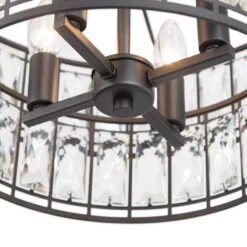 Polia 15 1/2" Wide Black 4-Light 2-Tier Drum Chandelier 8 Polia 15 1/2" Wide Black 4-Light 2-Tier Drum Chandelier -Golden Lighting Shop polia 15 and one half inch wide black 4 light 2 tier drum chandelier 648p5views2