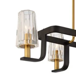 Possini Bronxville 38" Black And Brass Modern 6-Light Island Pendant -Golden Lighting Shop possini bronxville 38 inch black and brass modern 6 light island pendant 031f0views1