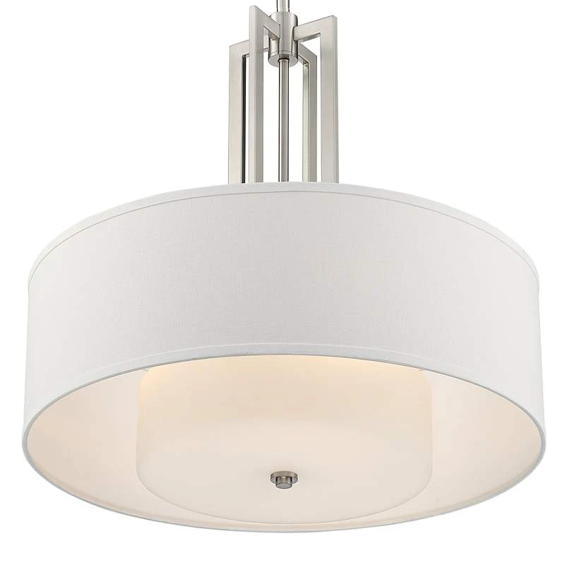 Possini Euro Adriana 24" Wide Brushed Nickel 4-Light Pendant Light 5 Possini Euro Adriana 24" Wide Brushed Nickel 4-Light Pendant Light - Image 3