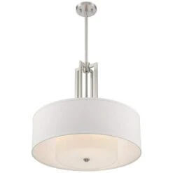 Possini Euro Adriana 24" Wide Brushed Nickel 4-Light Pendant Light 13 Possini Euro Adriana 24" Wide Brushed Nickel 4-Light Pendant Light -Golden Lighting Shop possini euro adriana 24 inch wide brushed nickel 4 light pendant light 96d37views4