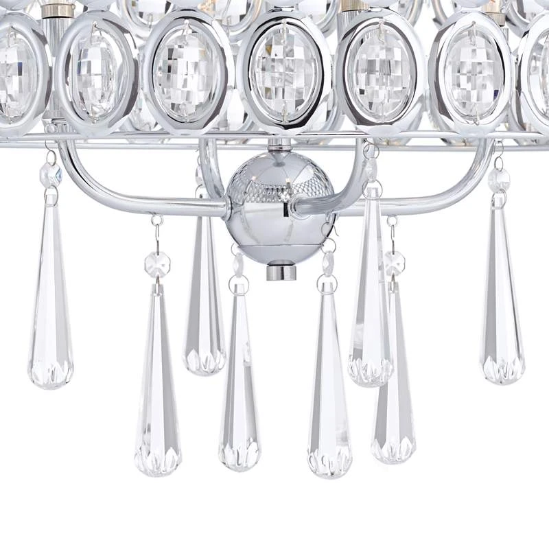 Possini Euro Almyra 19" Wide Modern Chrome And Crystal Pendant Light 5 Possini Euro Almyra 19" Wide Modern Chrome And Crystal Pendant Light - Image 3